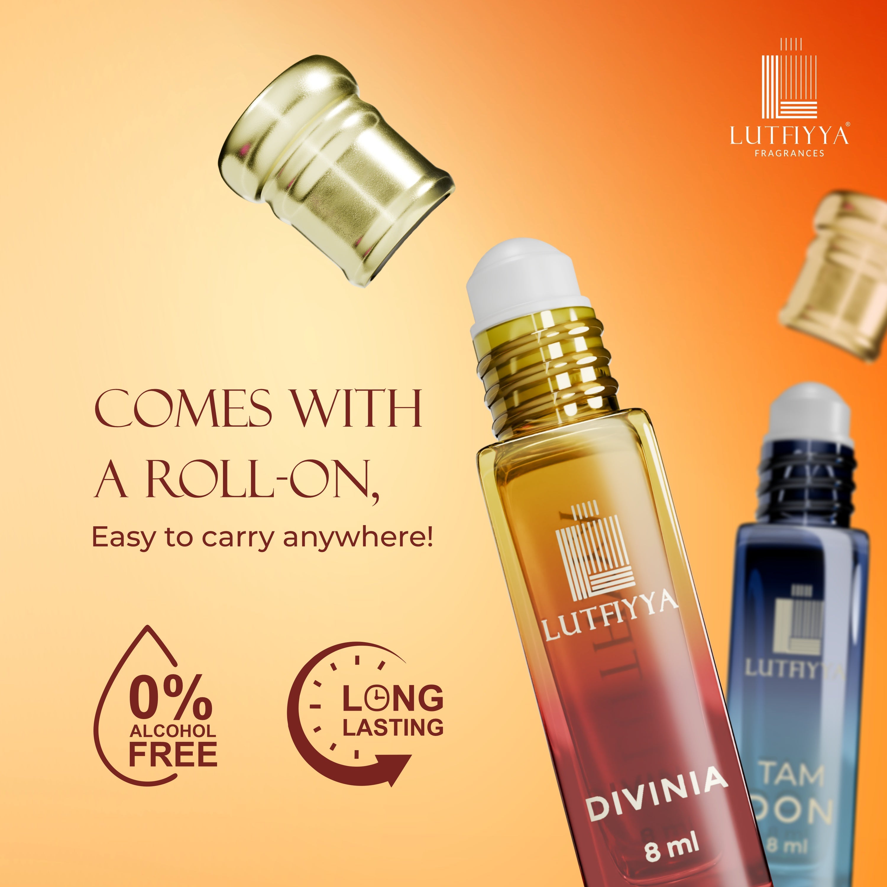 Divinia & Tam Don Non-alcoholic Roll-on Attar Liquid For Unisex