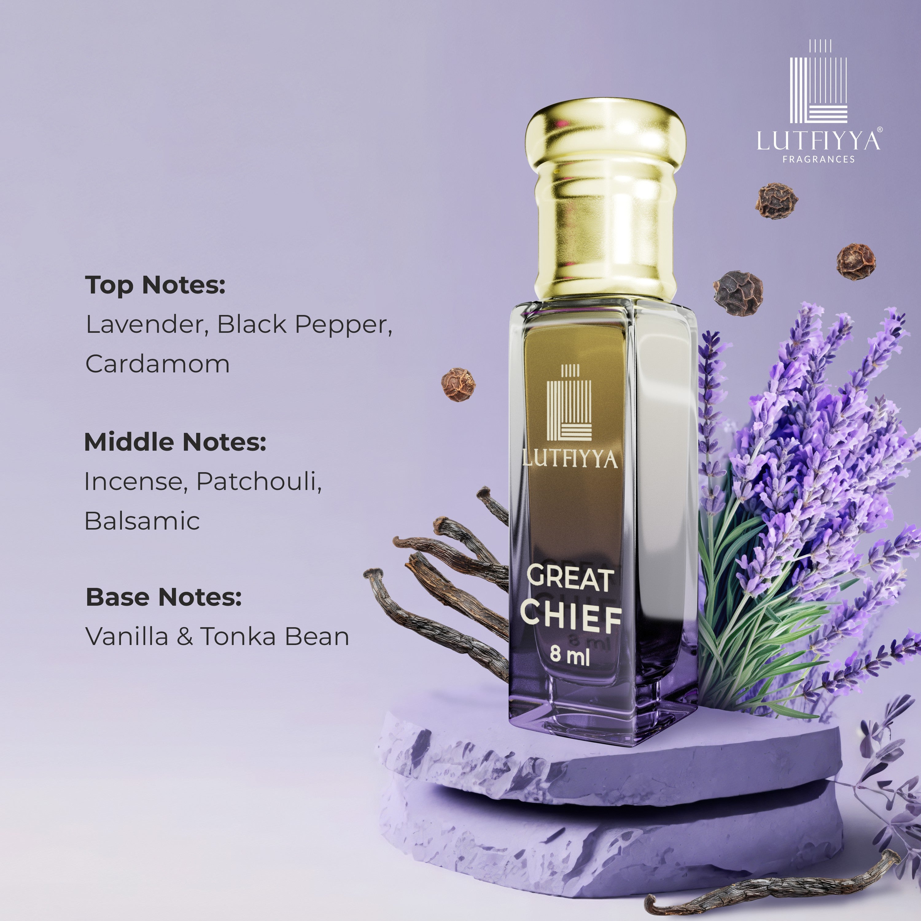 Great Chief Non-alcoholic Roll-on Attar Liquid For Unisex