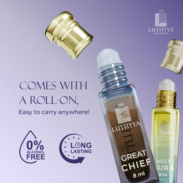 Great Chief & Mist Aura Non-alcoholic Roll-on Attar Liquid For Unisex
