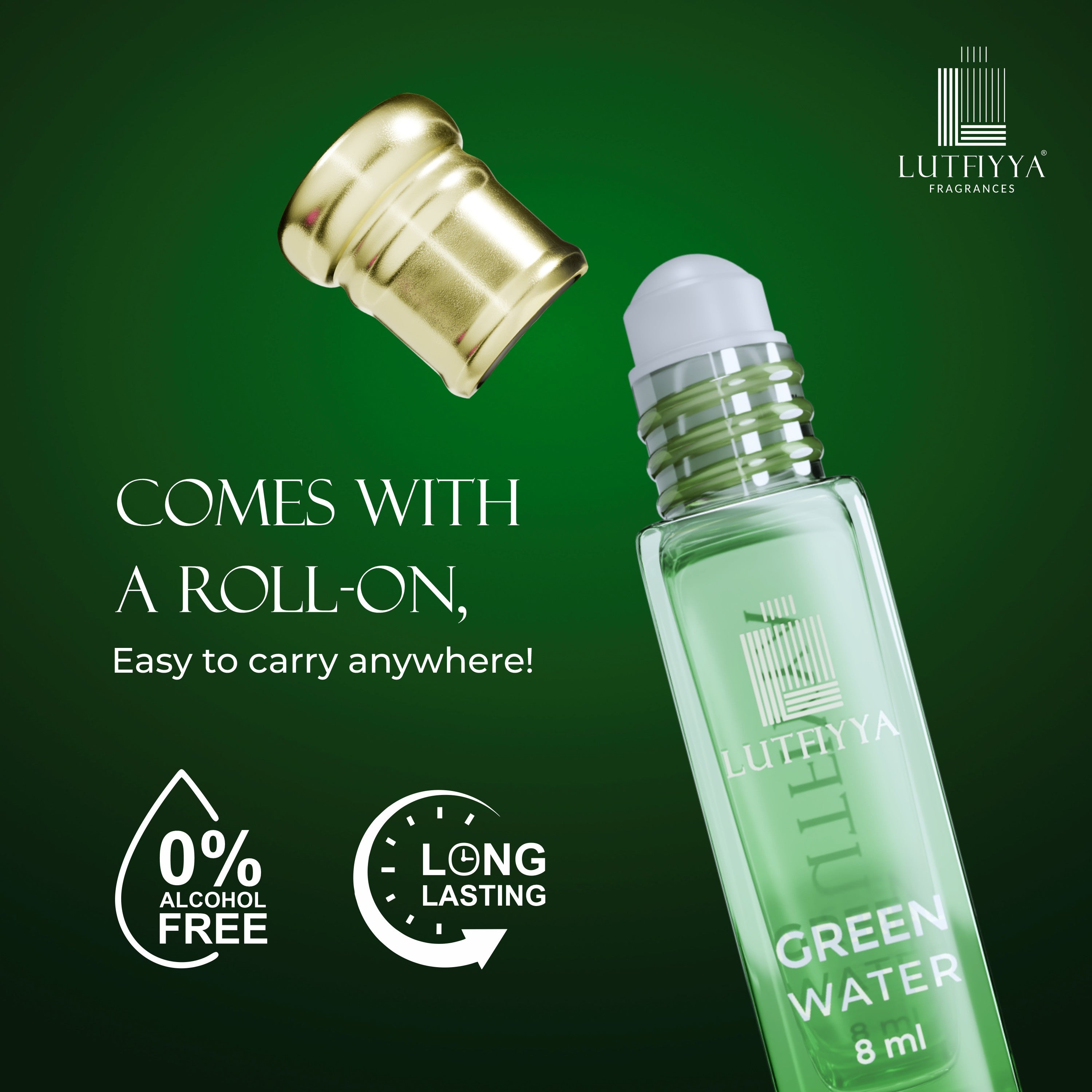 Green Water Non-alcoholic Roll-on Attar Liquid For Unisex