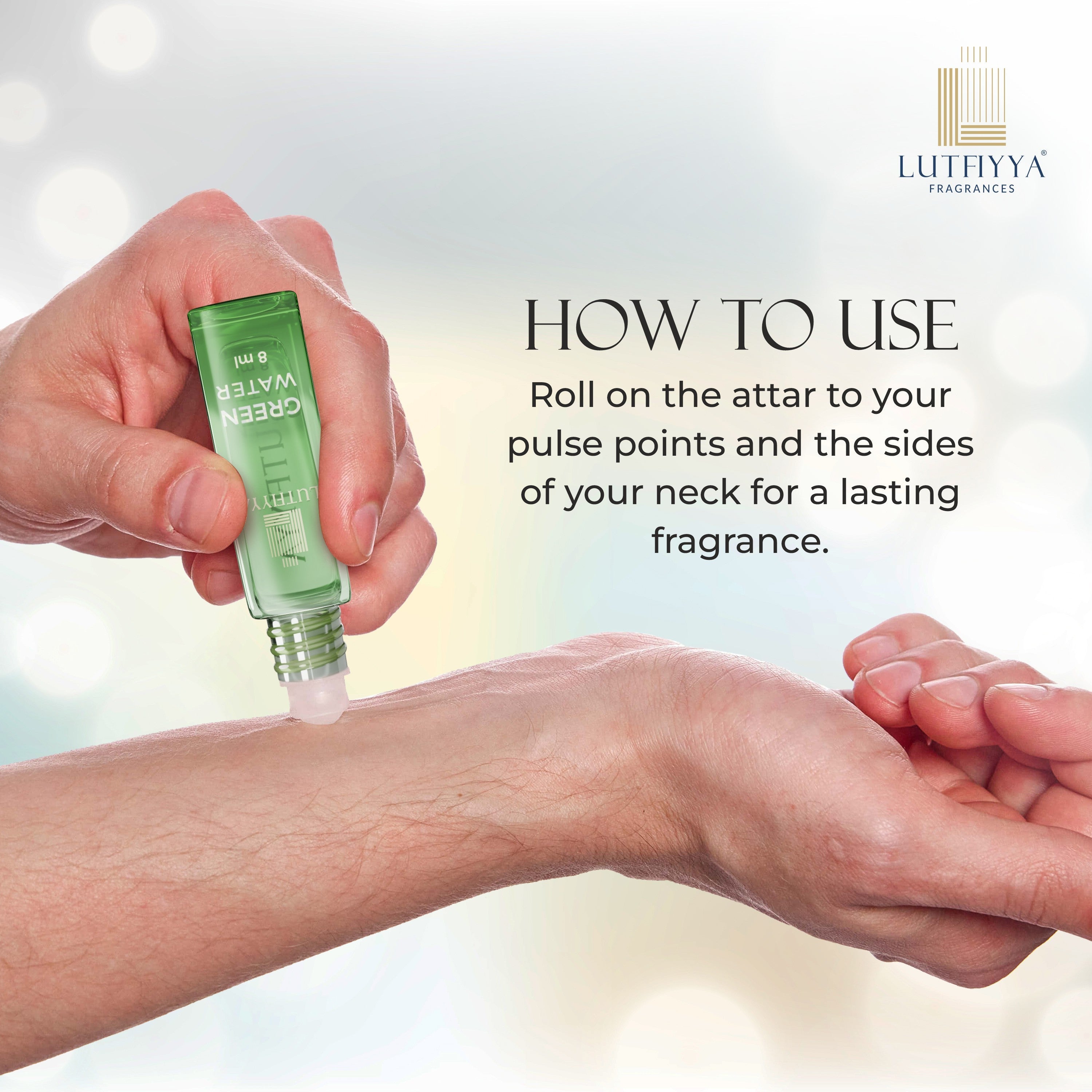 Green Water Non-alcoholic Roll-on Attar Liquid For Unisex