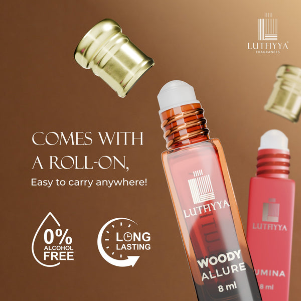 Lumina & Woody Allure Non-alcoholic Roll-on Attar Liquid For Unisex