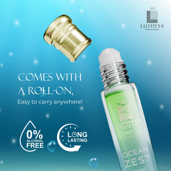 Ocean Zest Non-alcoholic Roll-on Attar Liquid For Unisex