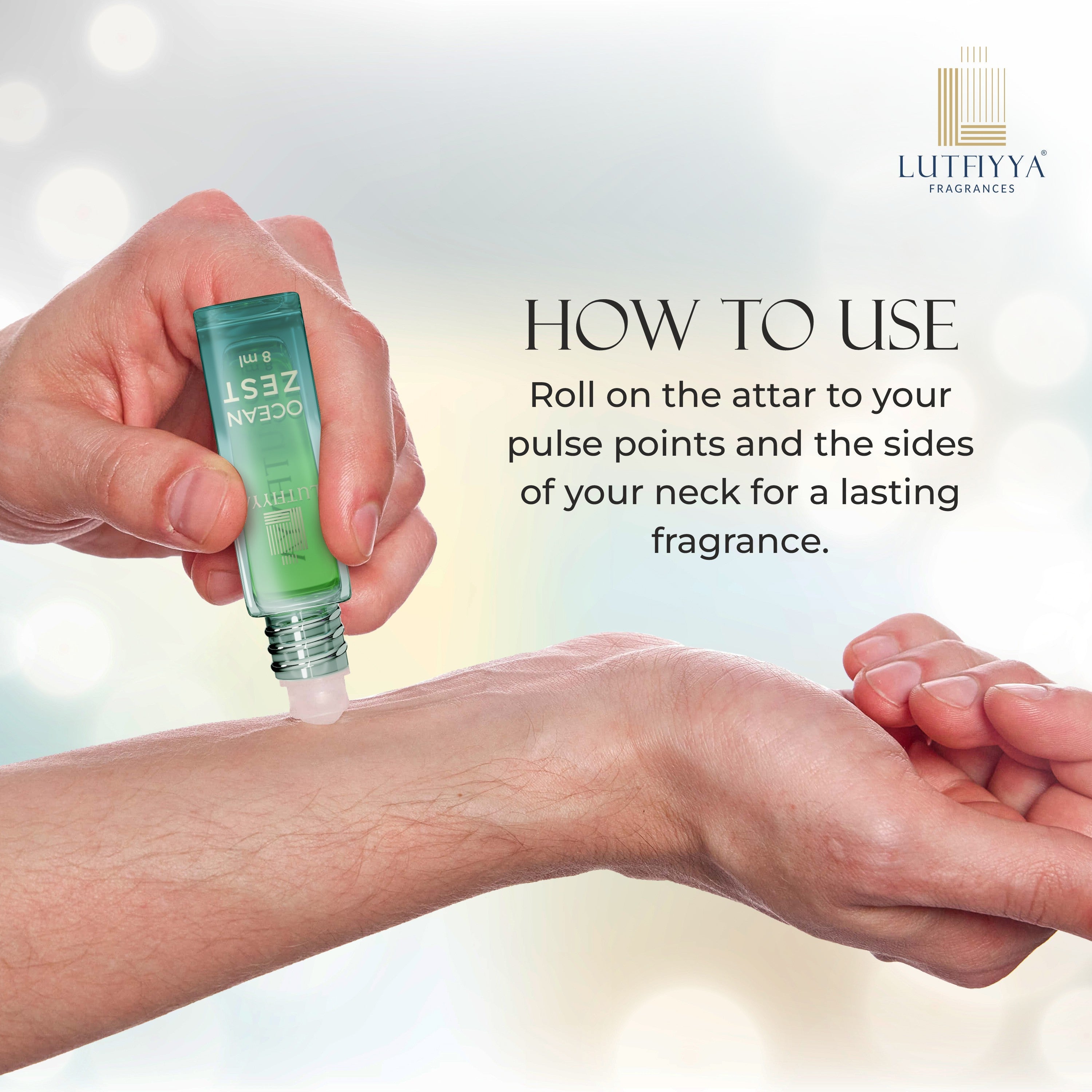 Ocean Zest Non-alcoholic Roll-on Attar Liquid For Unisex