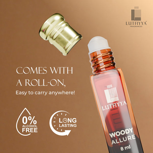 Woody Allure Non-alcoholic Roll-on Attar Liquid For Unisex